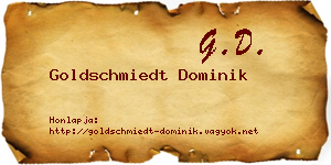 Goldschmiedt Dominik névjegykártya